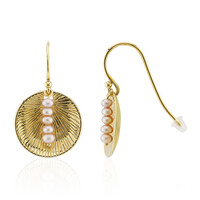 Orecchini in argento con Perla d'Acqua Dolce Rosa (TPC)