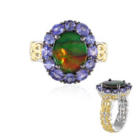 Anello in argento con Ammolite (Gems en Vogue)