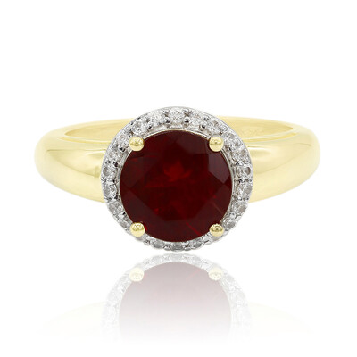 Anello in oro con Tibetanite Rossa