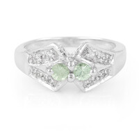 Anello in argento con Granato Menta Merelani