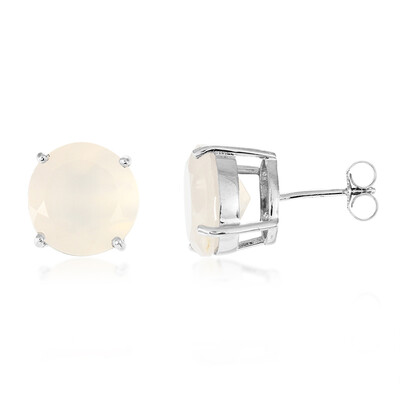 Orecchini in argento con Calcedonio Rosa