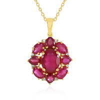 Collana in argento con Rubino del Madagascar