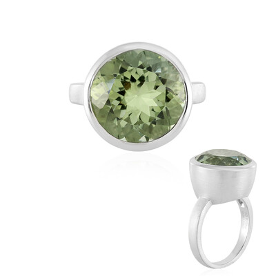 Anello in argento con Ametista Verde (MONOSONO COLLECTION)