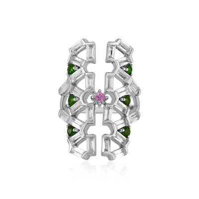 Anello in argento con Topazio Bianco
