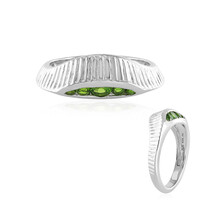 Anello in argento con Diopside Russo (SAELOCANA)