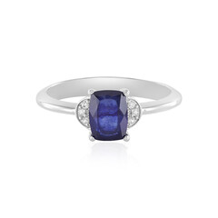 Anello in argento con Zaffiro Blu del Madagascar