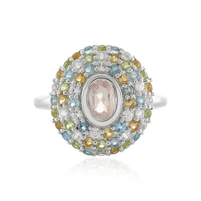 Anello in argento con Quarzo Rosa