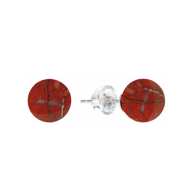 Orecchini in argento con Diaspro Rosso