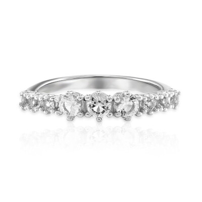 Anello in argento con Topazio Bianco