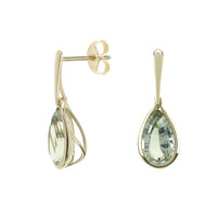 Orecchini in oro con Ametista Verde