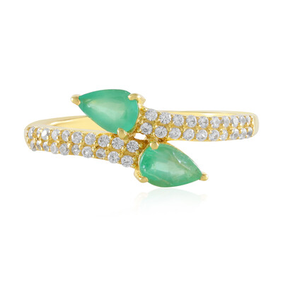 Anello in argento con Smeraldo Russo