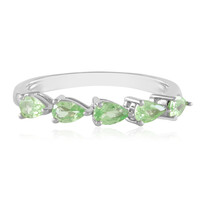 Anello in argento con Tsavorite della Tanzania