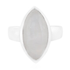 Anello in argento con Pietra di Luna Arcobaleno