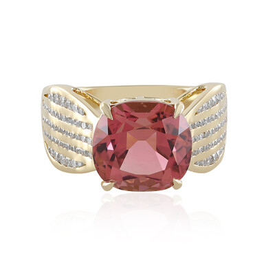 Anello in oro con Tormalina Rosa Nigeriana (de Melo)