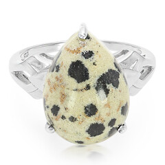 Anello in argento con Diaspro Dalmata