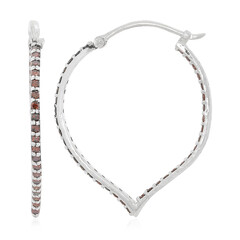 Orecchini placcati in platino con Diamante Fancy