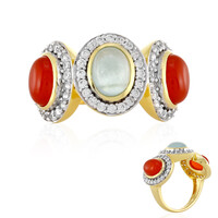 Anello in argento con Acquamarina