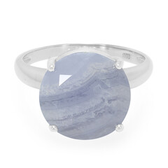 Anello in argento con Agata Blue Lace
