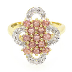 Anello in oro con Zaffiro Padparadscha (non riscaldato) (AMAYANI)