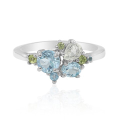 Anello in argento con Topazio Blu Cielo
