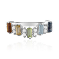 Anello in argento con Topazio Blu Londra