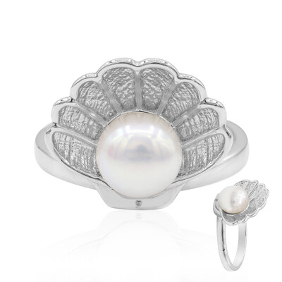Anello in argento con Perla di Acqua Dolce (TPC)