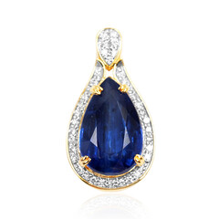 Ciondolo in oro con Cianite del Nepal (AMAYANI)