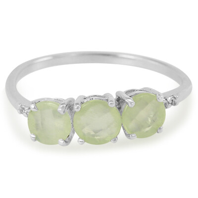 Anello in argento con Prehnite