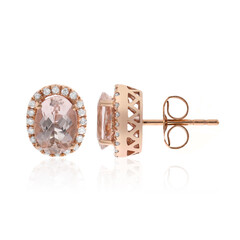 Orecchini in oro con Morganite AAA