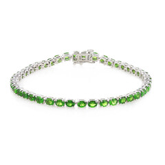 Bracciale in argento con Diopside Russo