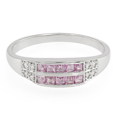 Anello in argento con Zaffiro Ceylon Rosa