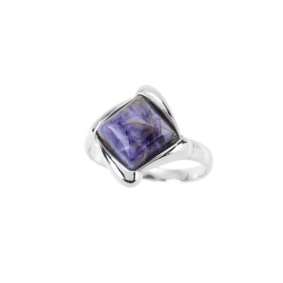 Anello in argento con Charoite (dagen)