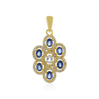 Ciondolo in argento con Zaffiro Blu