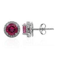 Orecchini in argento con Topazio Rosa