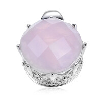 Ciondolo in argento con Quarzo Rosa