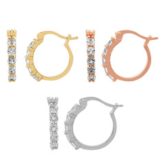 Orecchini in argento con Topazio Bianco