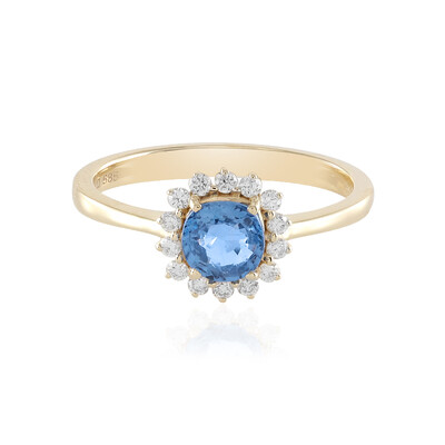 Anello in oro con Spinello Blu Cobalto Luc Yen (AMAYANI)