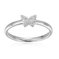 Anello in argento con Topazio Bianco