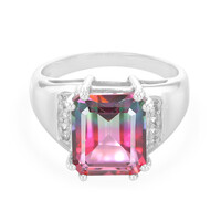 Anello da uomo in argento con Topazio Multicolore