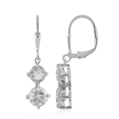 Orecchini in argento con Topazio Bianco