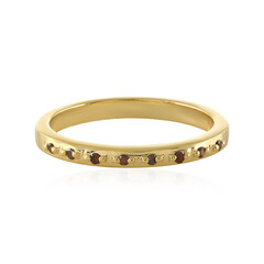 Anello in argento con Diamante Rosso I3