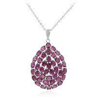 Collana in argento con Rodolite
