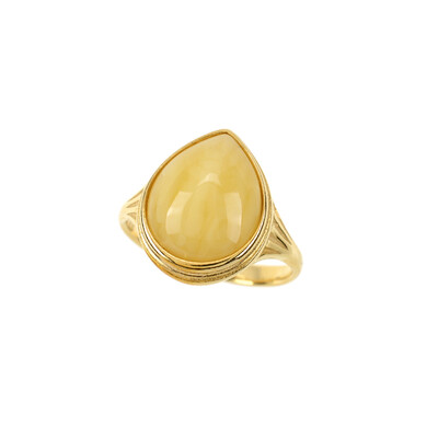 Anello in argento con Ambra Baltica (dagen)
