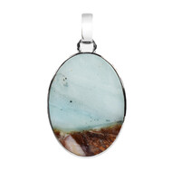 Ciondolo in argento con Calcedonio del Pacifico