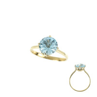 Anello in oro con Topazio Blu Cielo