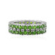 Anello in argento con Diopside Russo