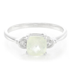 Anello in argento con Prehnite