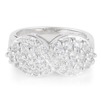 Anello in argento con Topazio Bianco