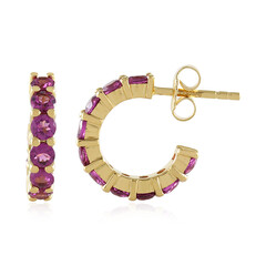 Orecchini in argento con Granato Magenta