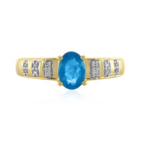 Anello in argento con Apatite Blu Neon